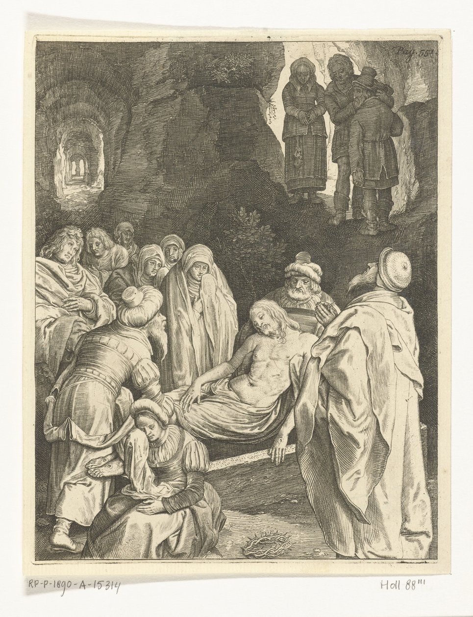 Kristuksen hautaus The Passion (sarjan nimi) tekijältä Nicolaes de Bruyn
