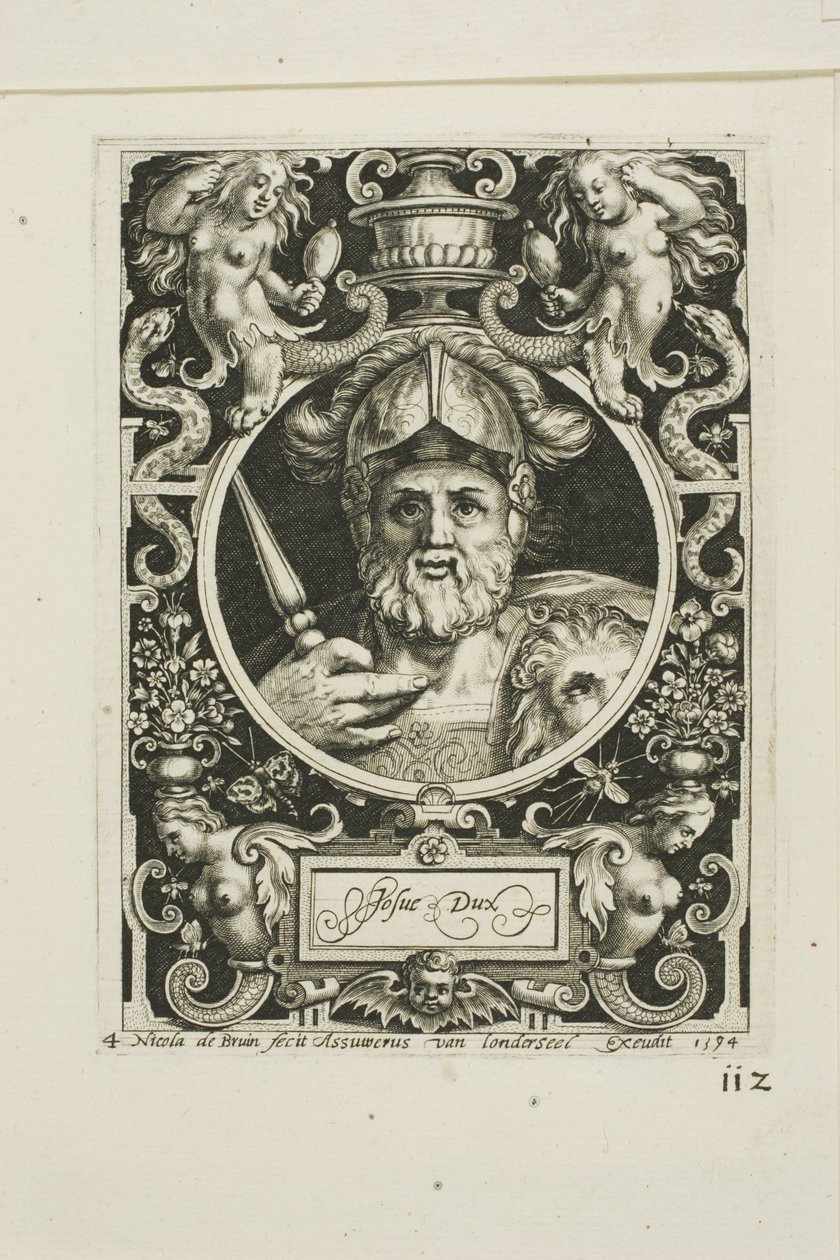 Joosua, neljäs osa teoksesta The Nine Worthies (Yhdeksän arvokasta). tekijältä Nicolaes de Bruyn
