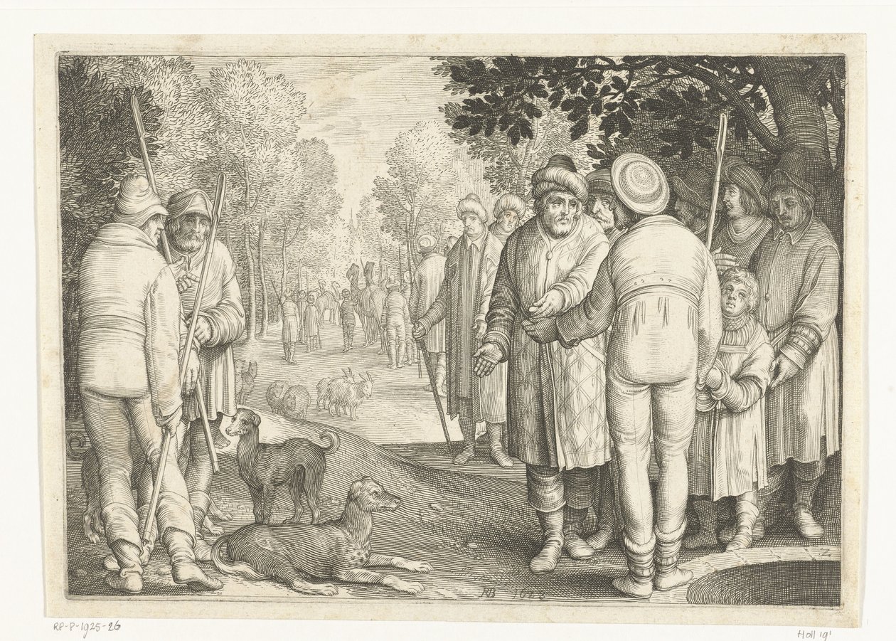 Josep és venut pels seus germans als comerciants del pou Story of Joseph (títol de la sèrie) acabat tekijältä Nicolaes de Bruyn