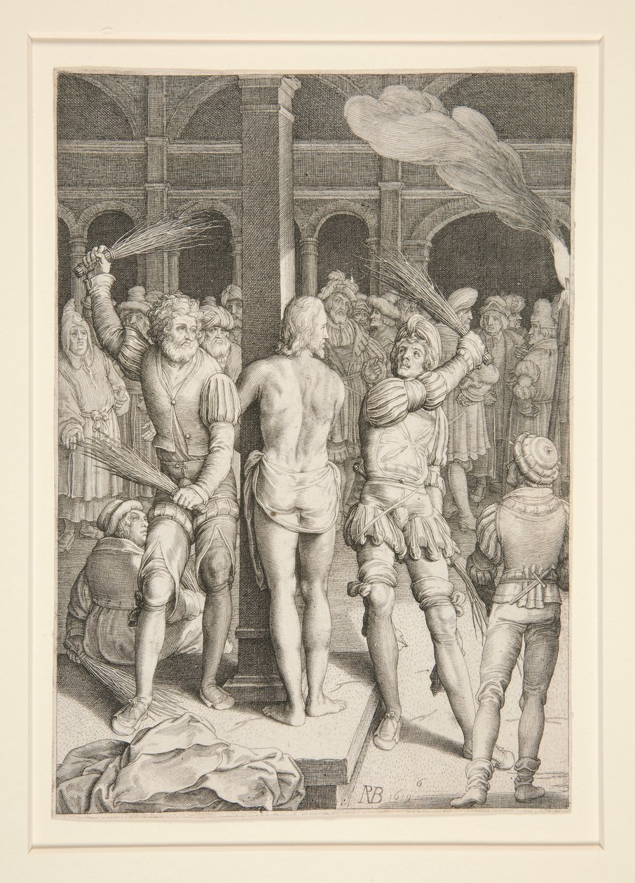 The Flagellation (Passion-sarja) tekijältä Nicolaes de Bruyn