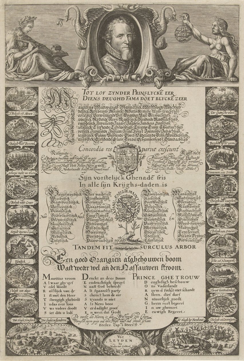 Allegorinen muotokuva prinssi Mauritsin kunniaksi, 1612 tekijältä Nicolaes van Geelkercken