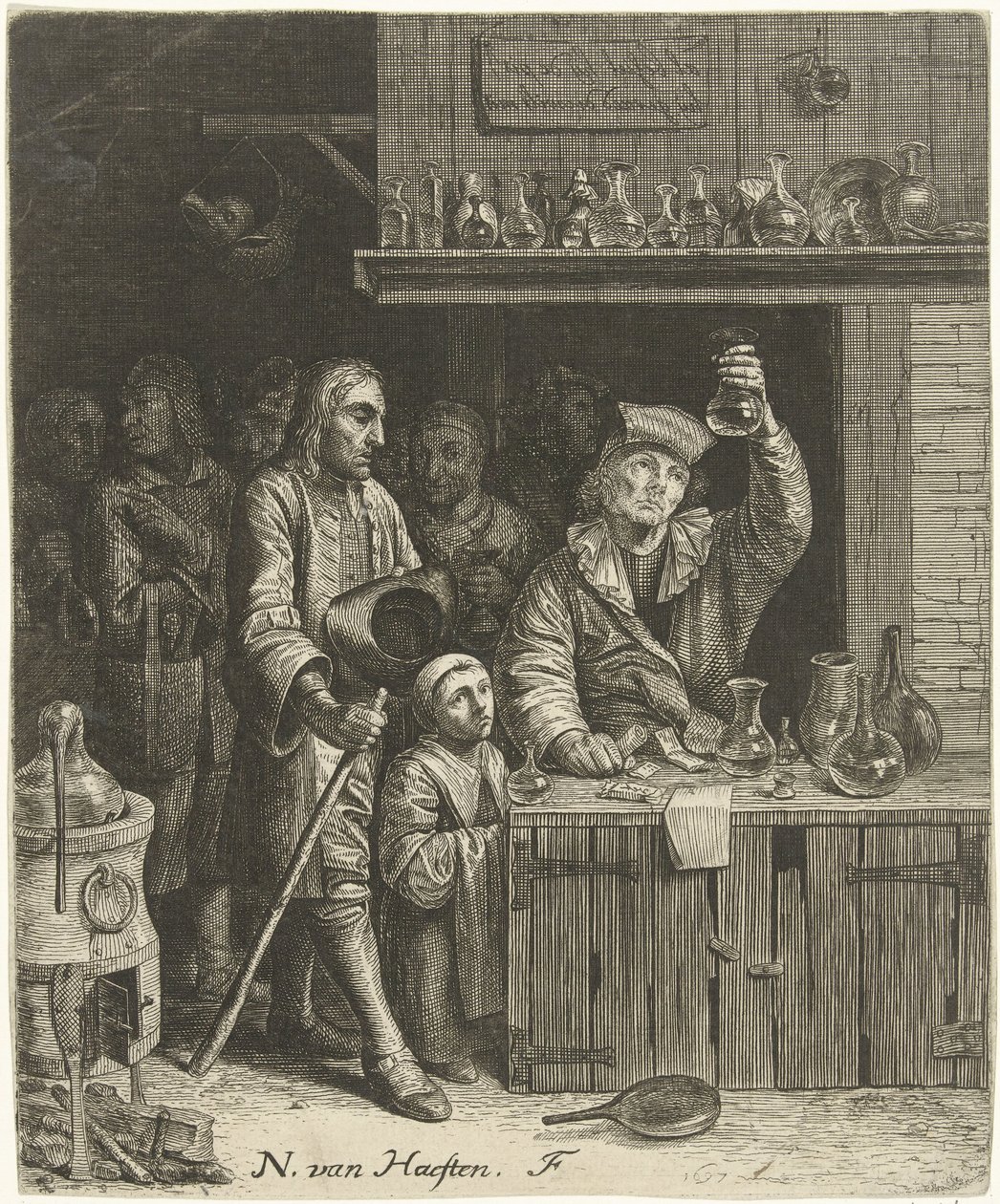 Piss katsoja ja maanviljelijäperhe tekijältä Nicolaes van Haeften