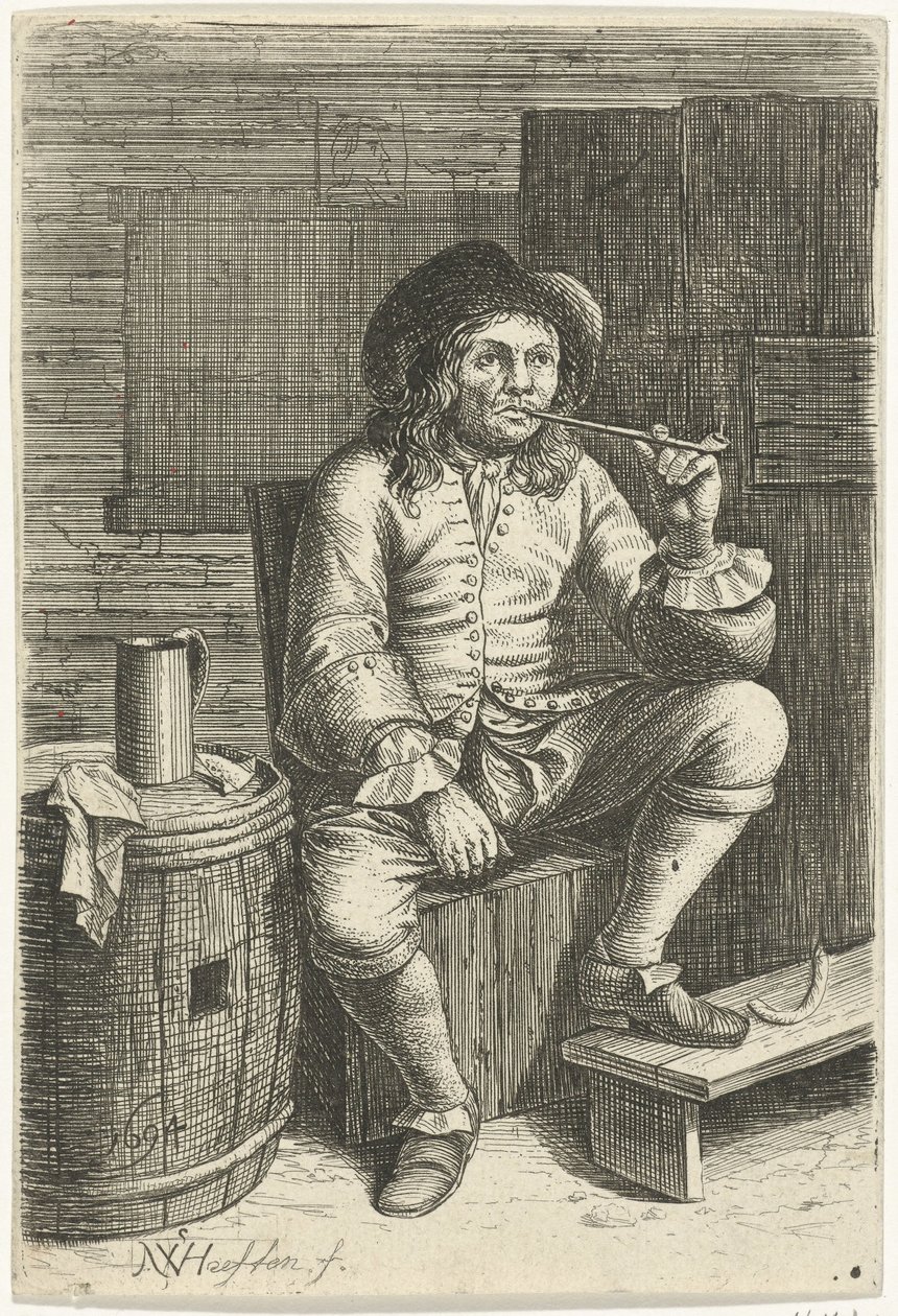 tupakoiva mies tekijältä Nicolaes van Haeften