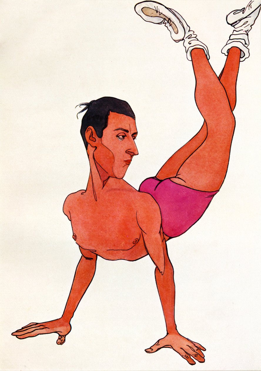 Sir Anton Dolinin karikatyyri, noin 1920-luku (piirros). tekijältä Nicolai (1869 1937) Legat
