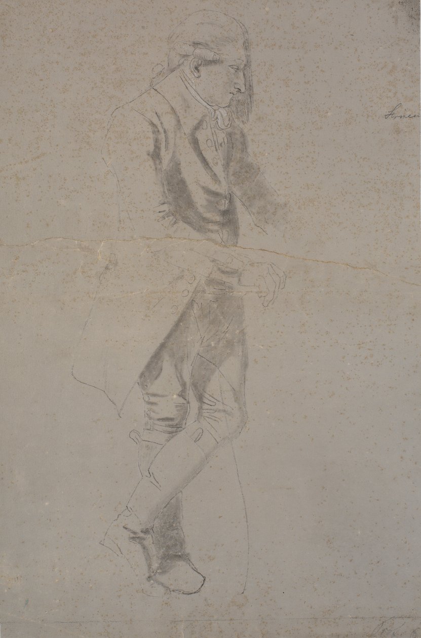 Puvussa seisova mies n. 1770. Struensee? tekijältä Nicolai Abildgaard