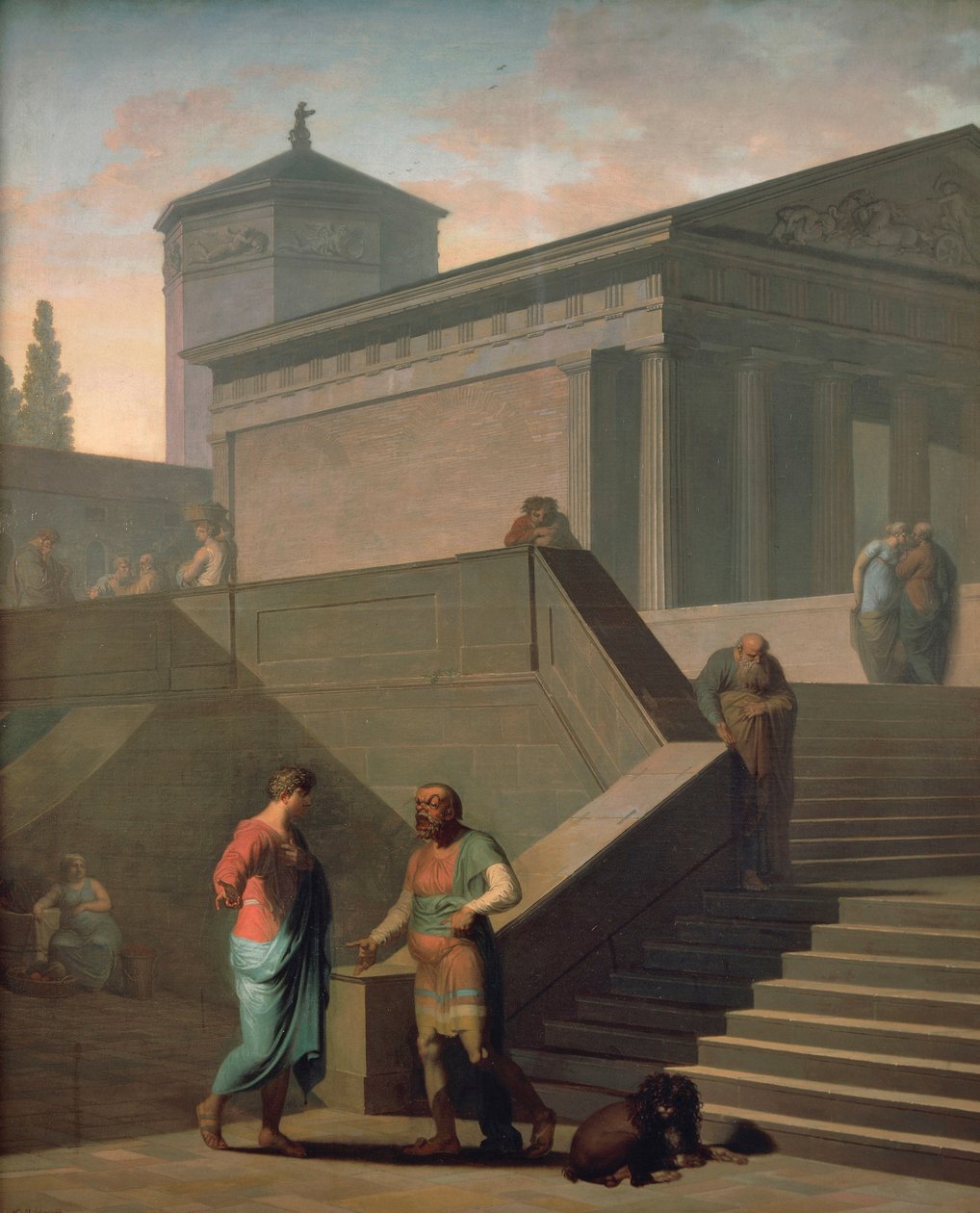 Andria-kohtaus (Inspiraationa Terencen näytelmä) tekijältä Nicolai Abraham Abildgaard