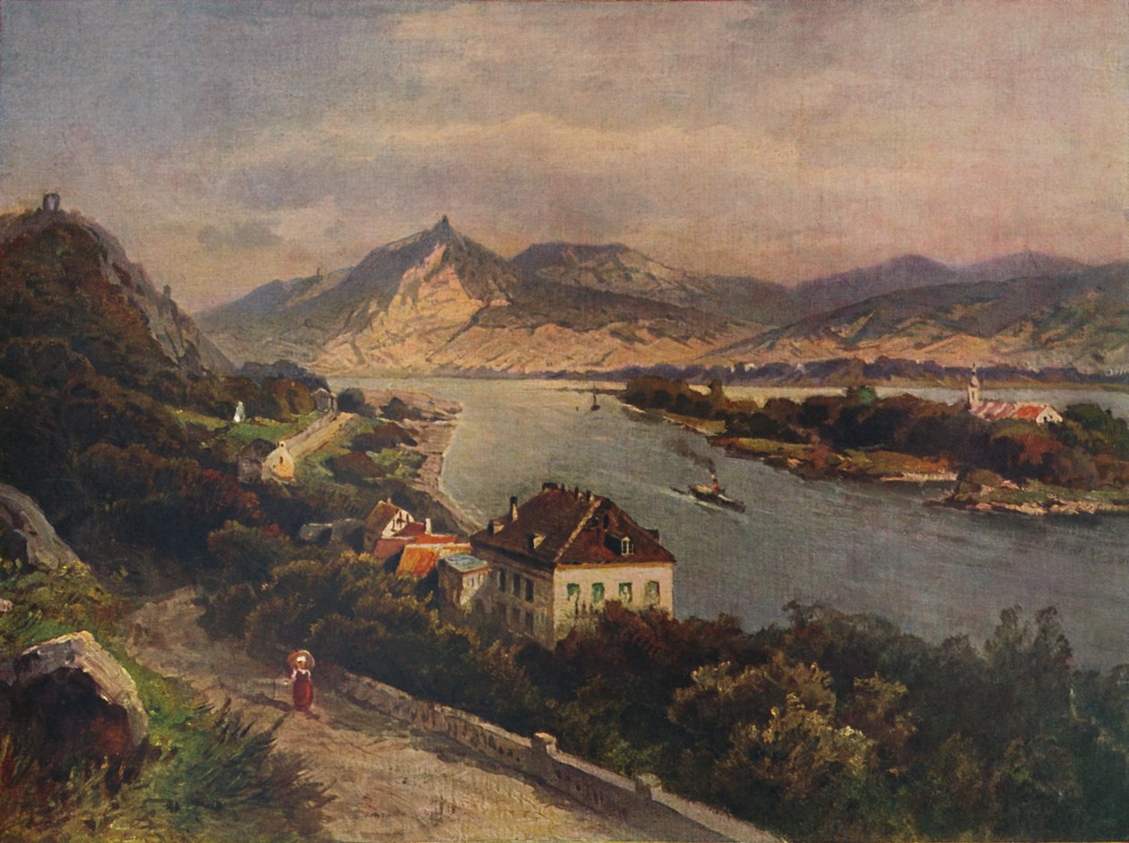 Rolandseck - Nonnenwerthin ja Siebenebergen saari, 1923. tekijältä Nicolai Astudin