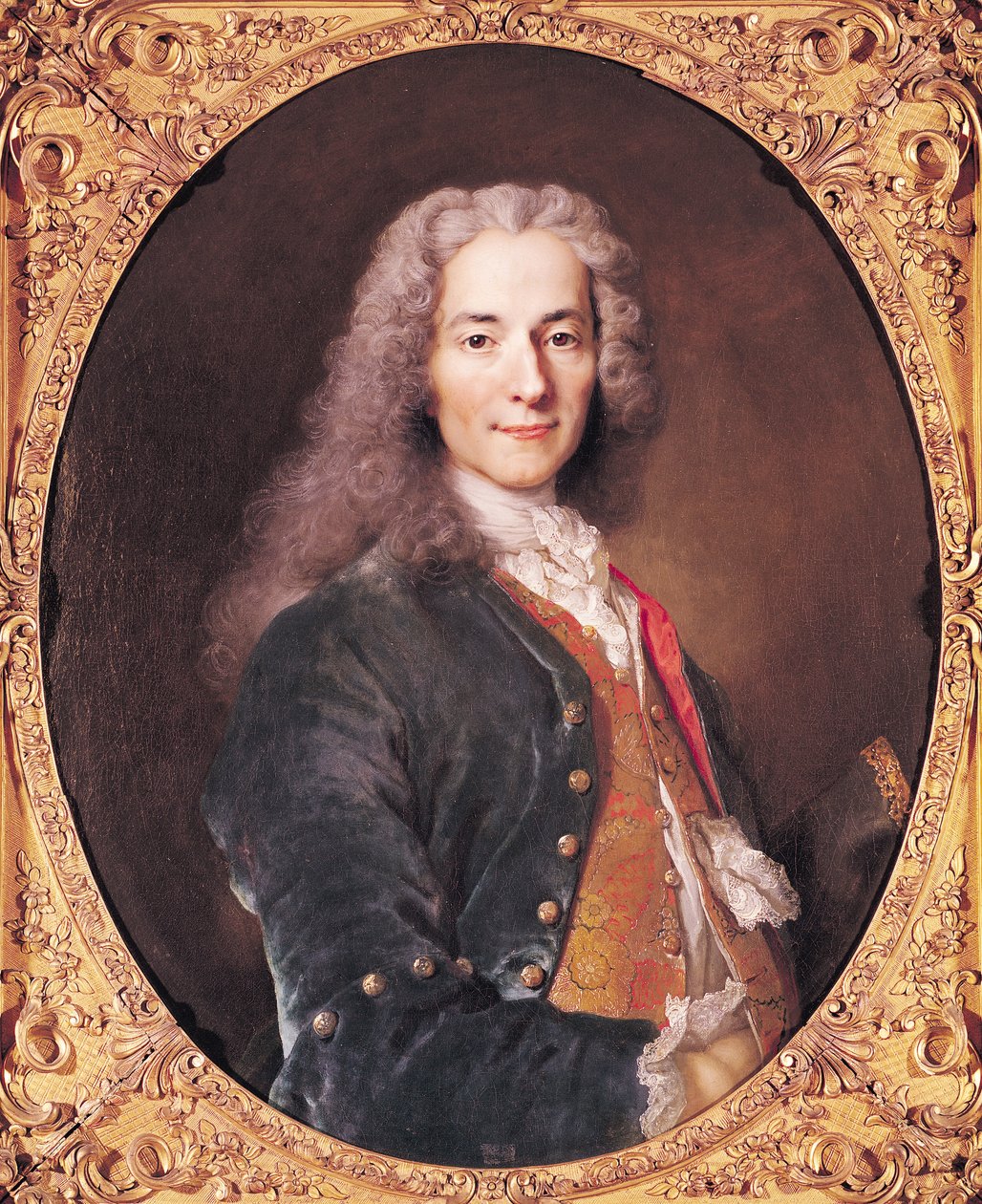 Voltairen (1694-1778) muotokuva 23-vuotiaasta 1728 tekijältä Nicolas de Largillière