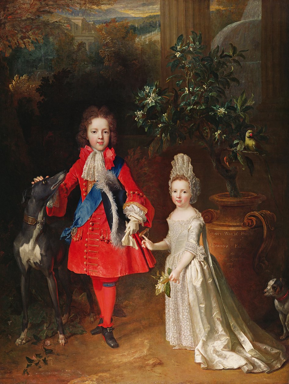 Prinssi James Francis Edward Stuart ja prinsessa Maria Theresa Stuart, 1695 tekijältä Nicolas de Largillière