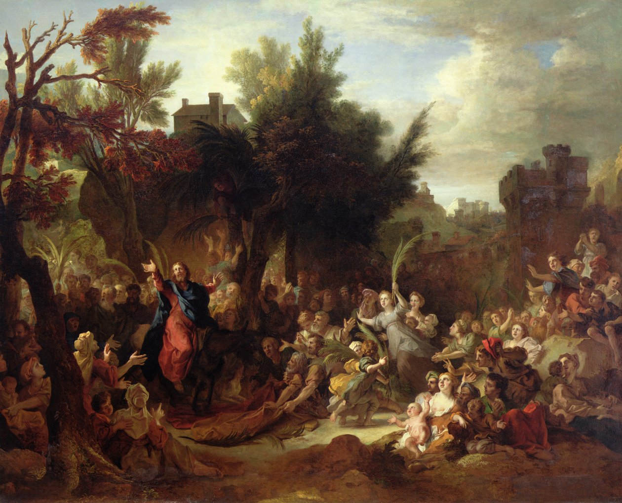 Kristuksen tulo Jerusalemiin, noin 1720 tekijältä Nicolas de Largillière