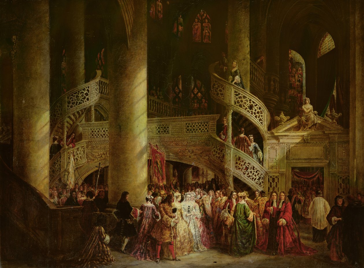 Saint-Etienne du Montin kirkon sisätilat, Rood-Screen, 1851 tekijältä Nicolas Alexandre Barbier