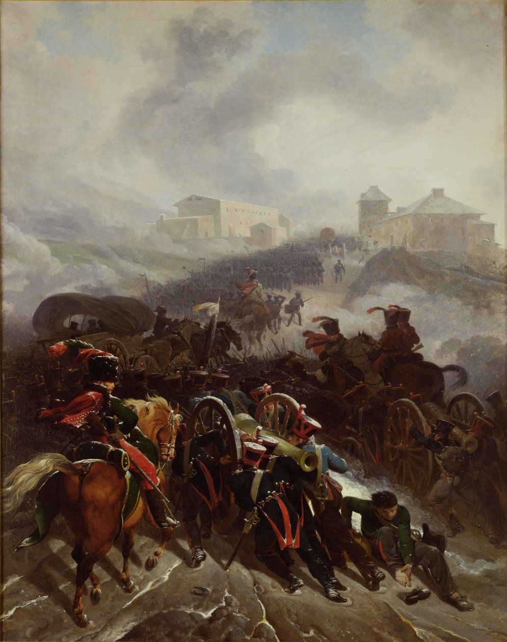 Ranskan armeija ylittää Sierra de Guadarraman, Espanja, joulukuu 1808, 1812 tekijältä Nicolas Antoine Taunay