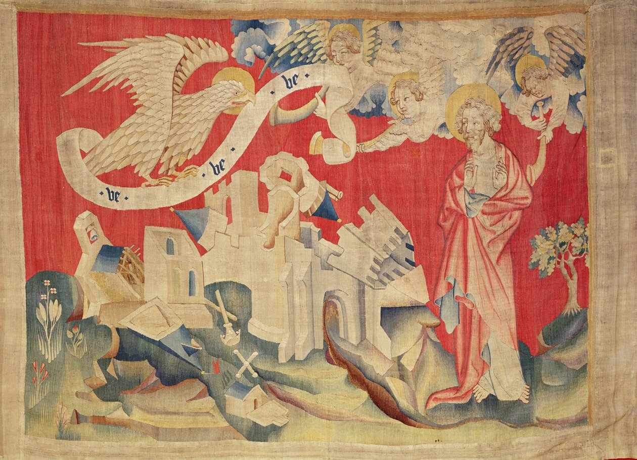 The Fourth Trumpet and the Eagle of Woe, nro 23 "The Apocalypse of Angers", 1373-87 (kuvakudos) tekijältä Nicolas Bataille