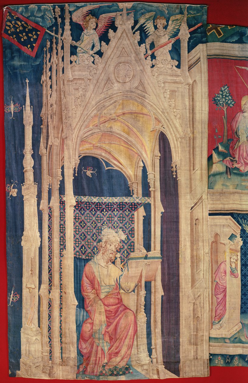Lukija, The Apocalypse Tapestry of Angers, 1373-87 (kuvakudos) tekijältä Nicolas Bataille