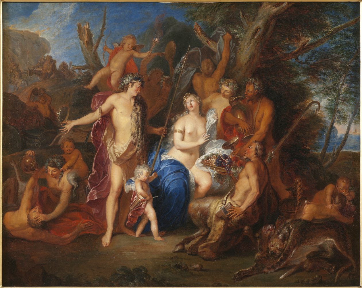 Bacchus ja Ariadne, 1710-20 tekijältä Nicolas Bertin