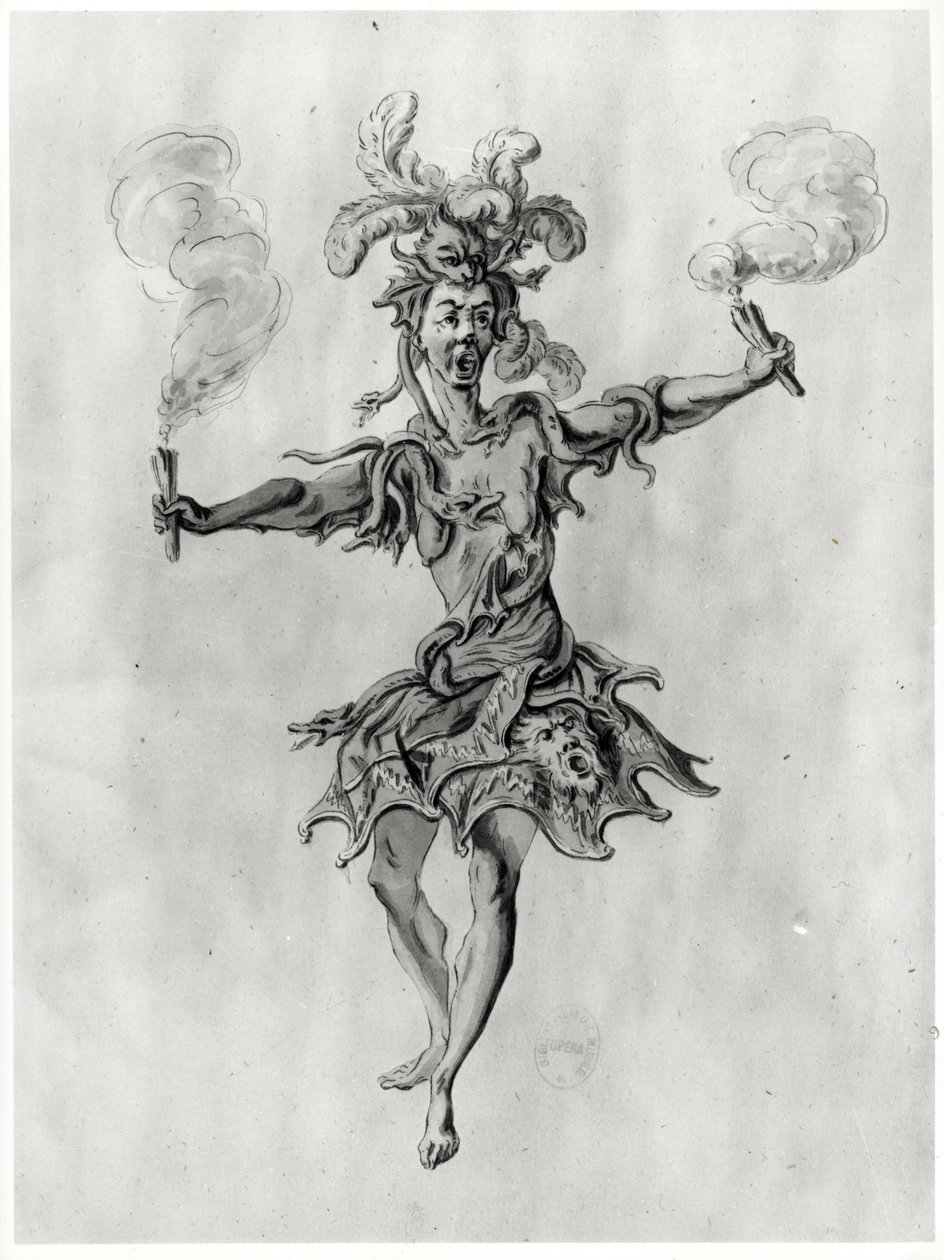 Pukusuunnittelu balettiin "Medusa" tekijältä Nicolas Boquet