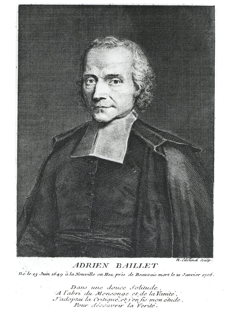 Adrien Bailletin (1649-1706) muotokuva tekijältä Nicolas Etienne Edelinck