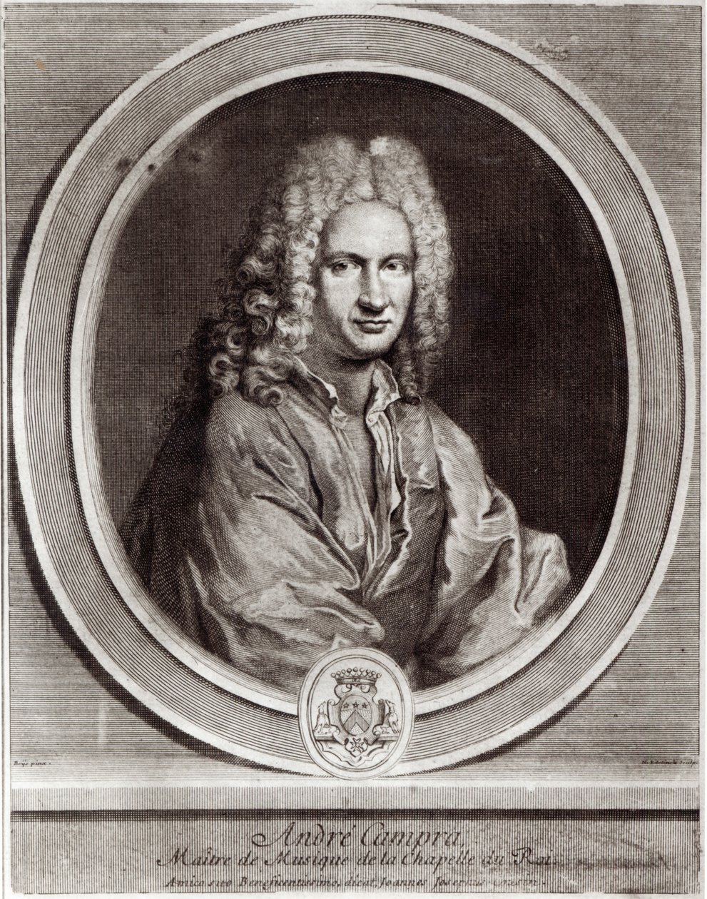 Andre Campran (1660-1744) muotokuva tekijältä Nicolas Etienne Edelinck