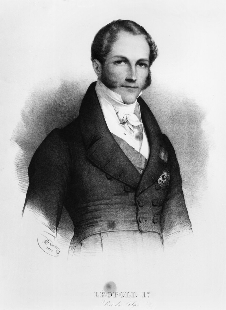 Muotokuva Leopold I:stä (1790-1865) Saksin-Cobourg-Gothan kuninkaasta, 1832. tekijältä Nicolas Eustache Maurin