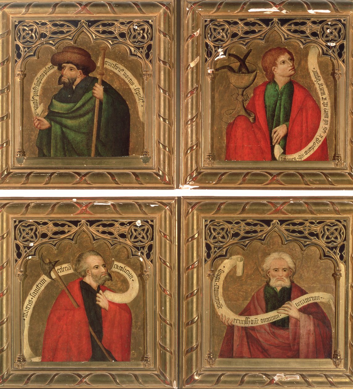 SS. Jaakob, Johannes, Matteus ja Simon, 1468 (paneeli) tekijältä Nicolas Frances