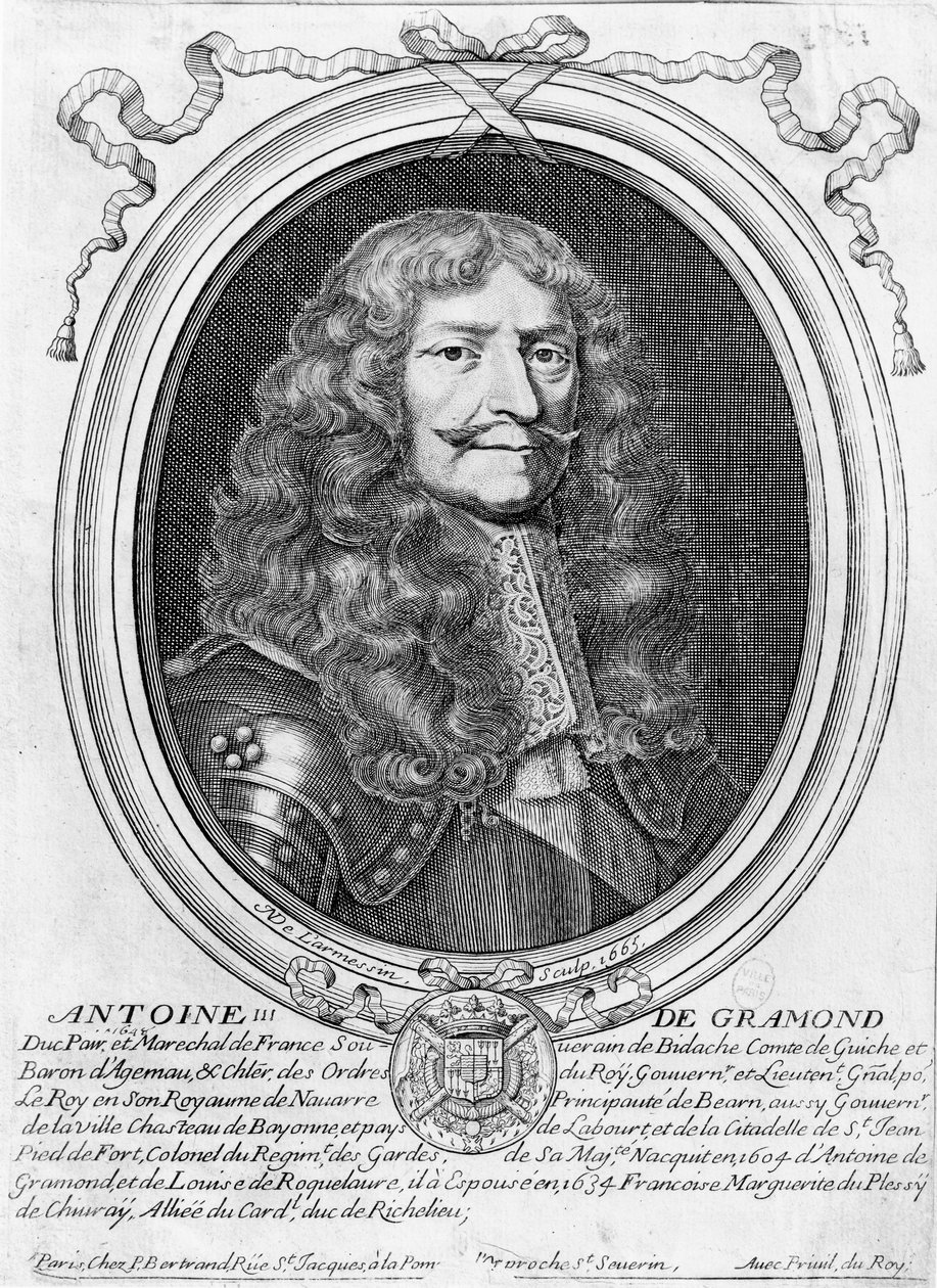 Antoine III de Gramontin (1604-78) muotokuva 1665 tekijältä Nicolas II de Larmessin