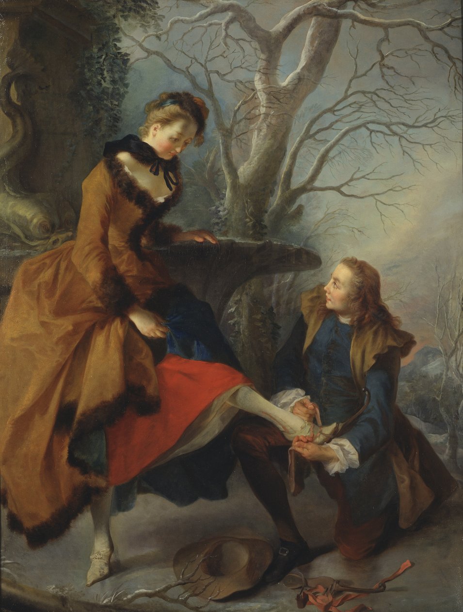 Luistimen kiinnitys, 1743 tekijältä Nicolas Lancret