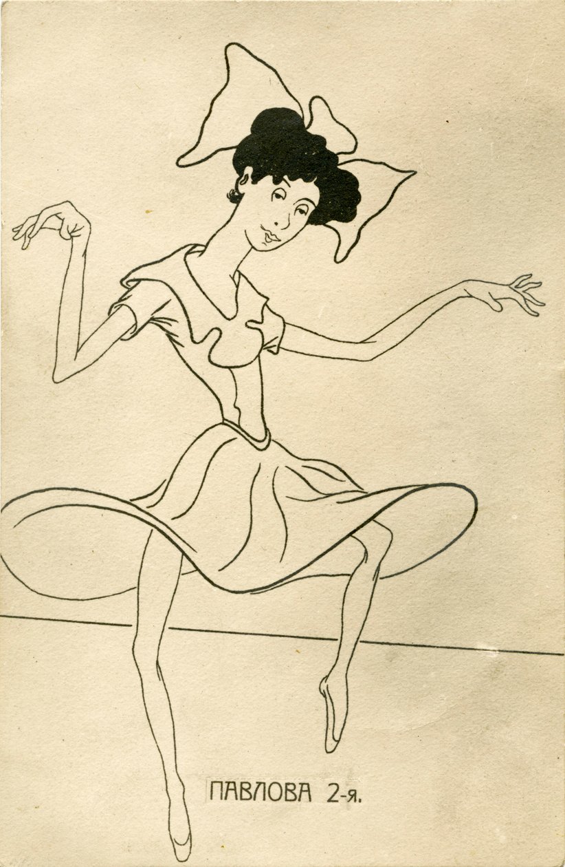 Anna Pavlova - karikatyyri tekijältä Nicolas Legat