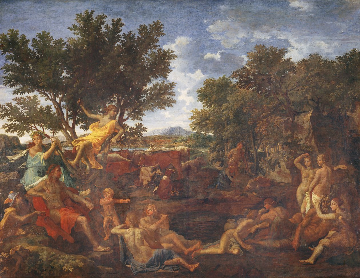 Apollo, Daphnen rakastaja, n. 1664 tekijältä Nicolas Poussin