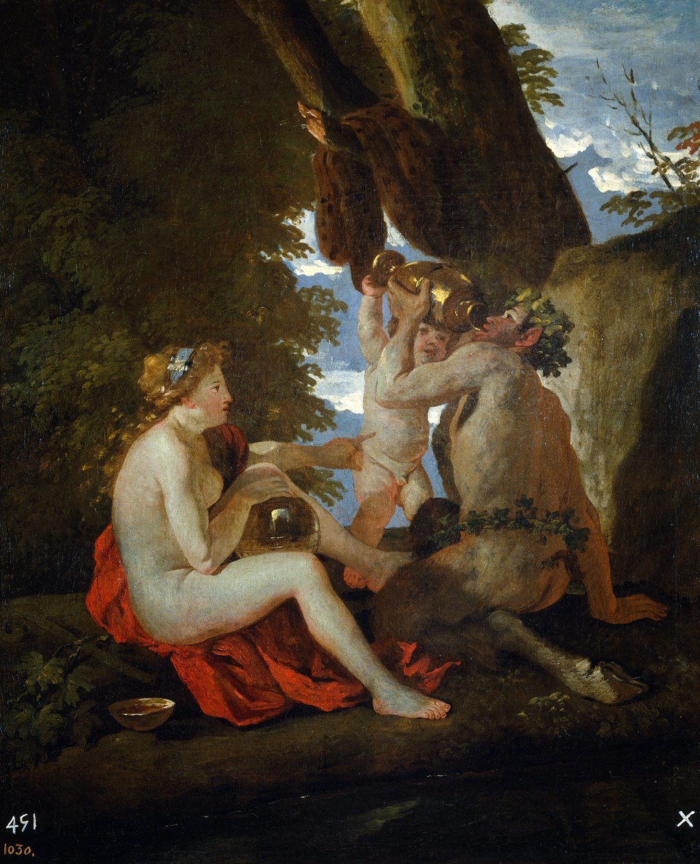 Escena báquica tekijältä Nicolas Poussin