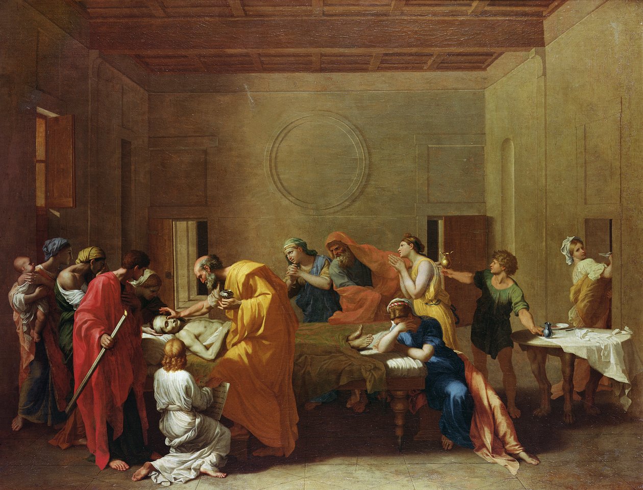 Extreme Unction, n. 1637-1640 tekijältä Nicolas Poussin