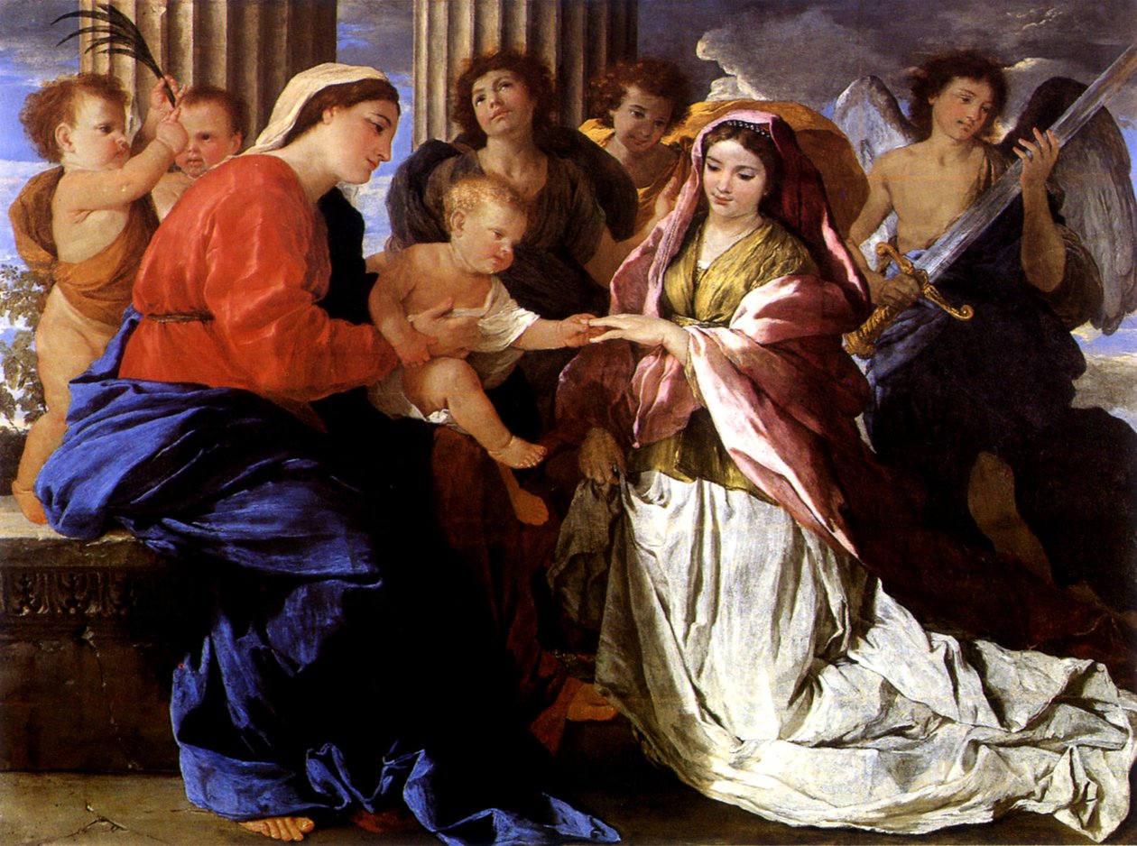 Mariage mysteeri sainte Catherinen tekijältä Nicolas Poussin