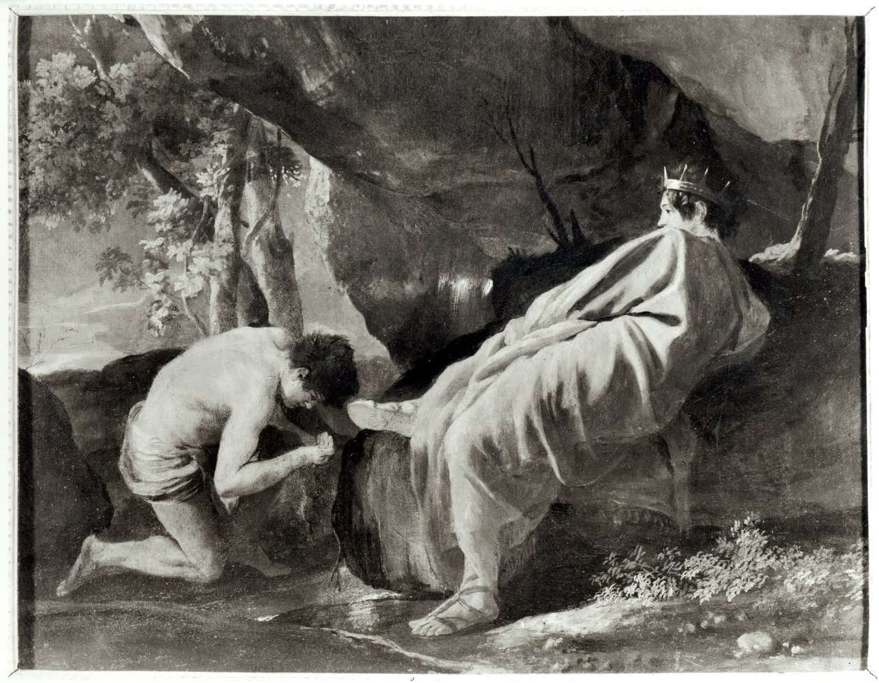 Midas Pactolus-joen lähteellä tekijältä Nicolas Poussin