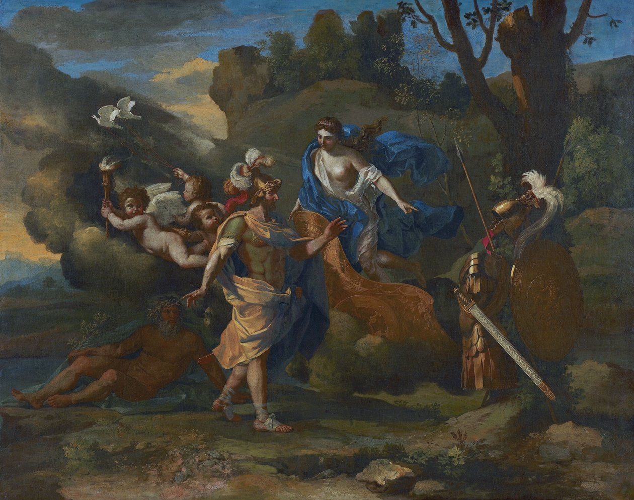 Vénus montrant ses armes à Énée tekijältä Nicolas Poussin