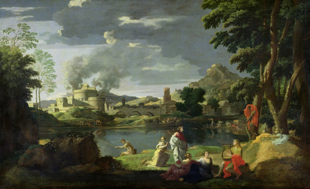 Orpheus ja Eurydike tekijältä Nicolas Poussin