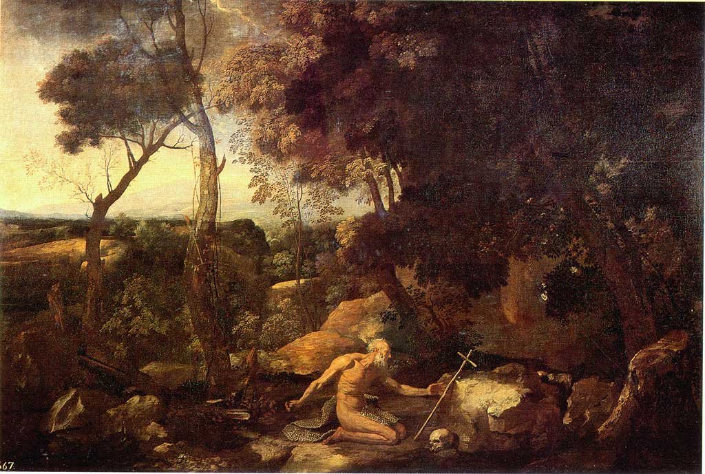 Paysage avec saint Jérôme tekijältä Nicolas Poussin