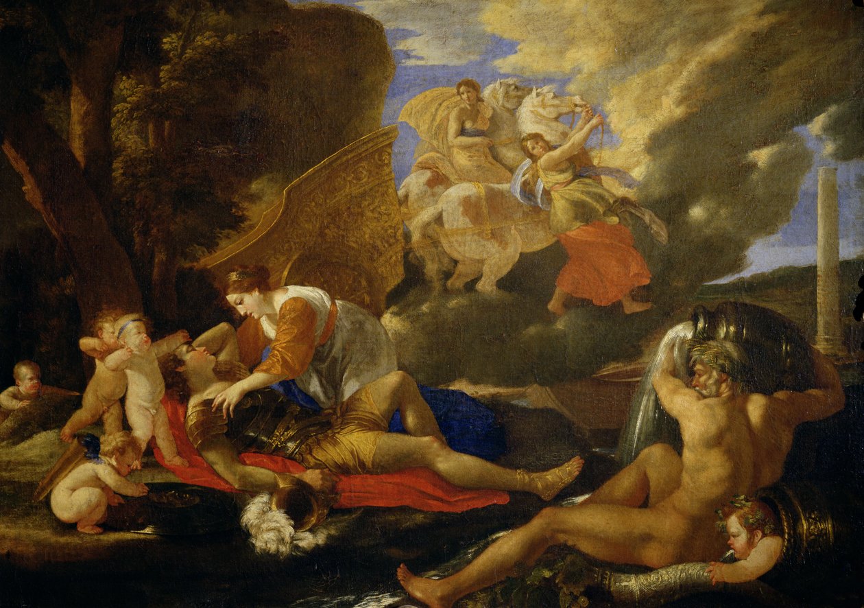 Rinaldo ja Armida tekijältä Nicolas Poussin