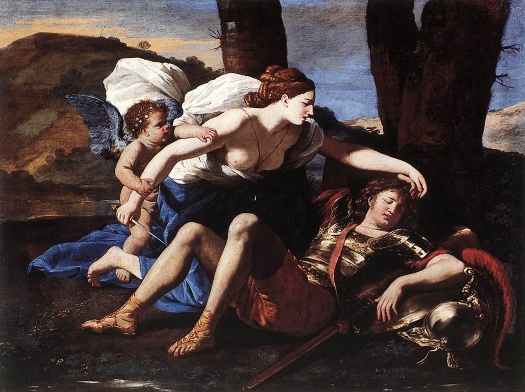 Rinaldo ja Armida tekijältä Nicolas Poussin