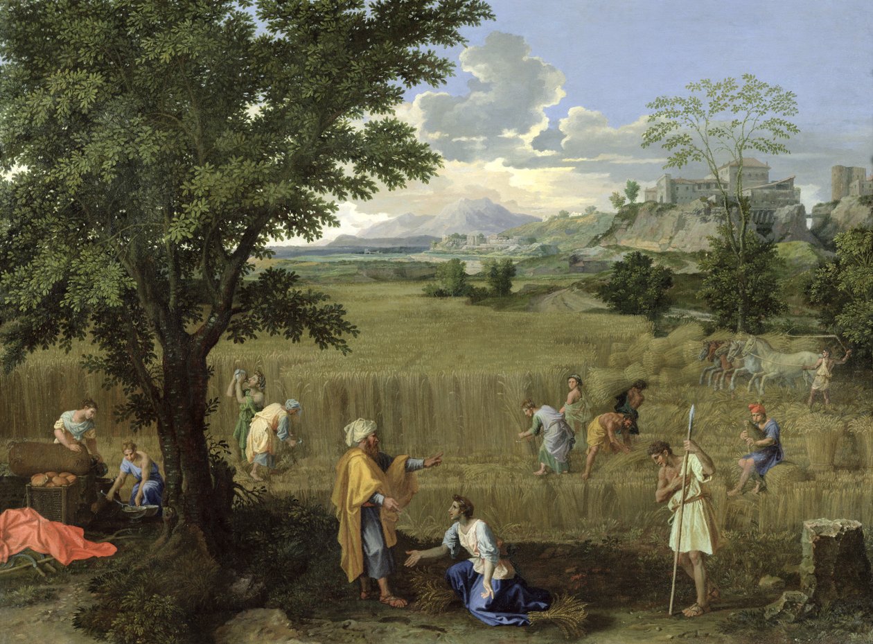 Summer tai Ruth ja Boas, 1660-64 tekijältä Nicolas Poussin