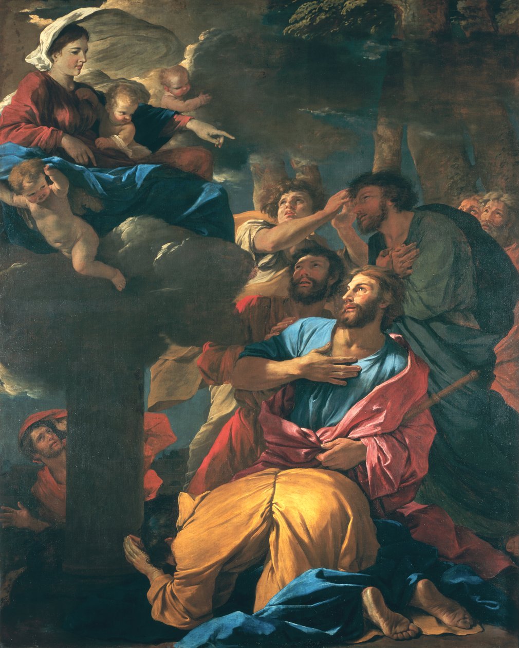 Neitsyt Marian ilmestyminen Pyhälle Jaakob Suurelle, noin 1629-30. tekijältä Nicolas Poussin