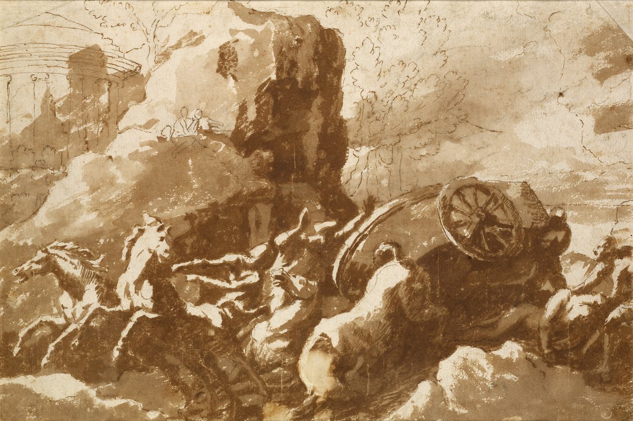 Hippolytoksen kuolema tekijältä Nicolas Poussin
