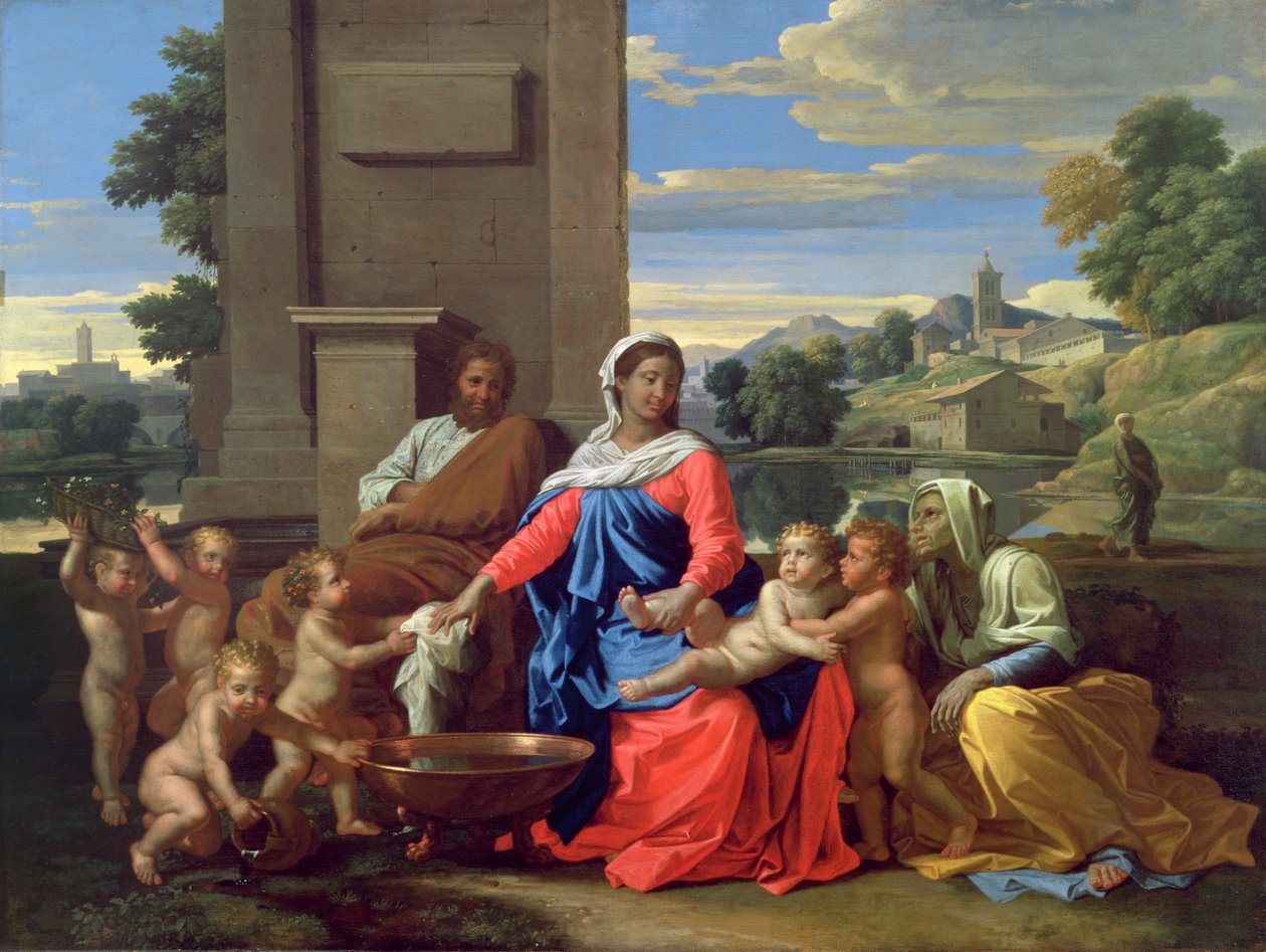 Huonekalut ja erilaiset esineet 1100- ja 1300-luvuilta tekijältä Nicolas Poussin