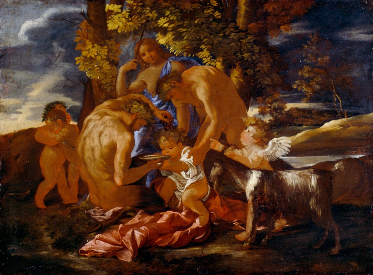 Bacchuksen hoito tekijältä Nicolas Poussin