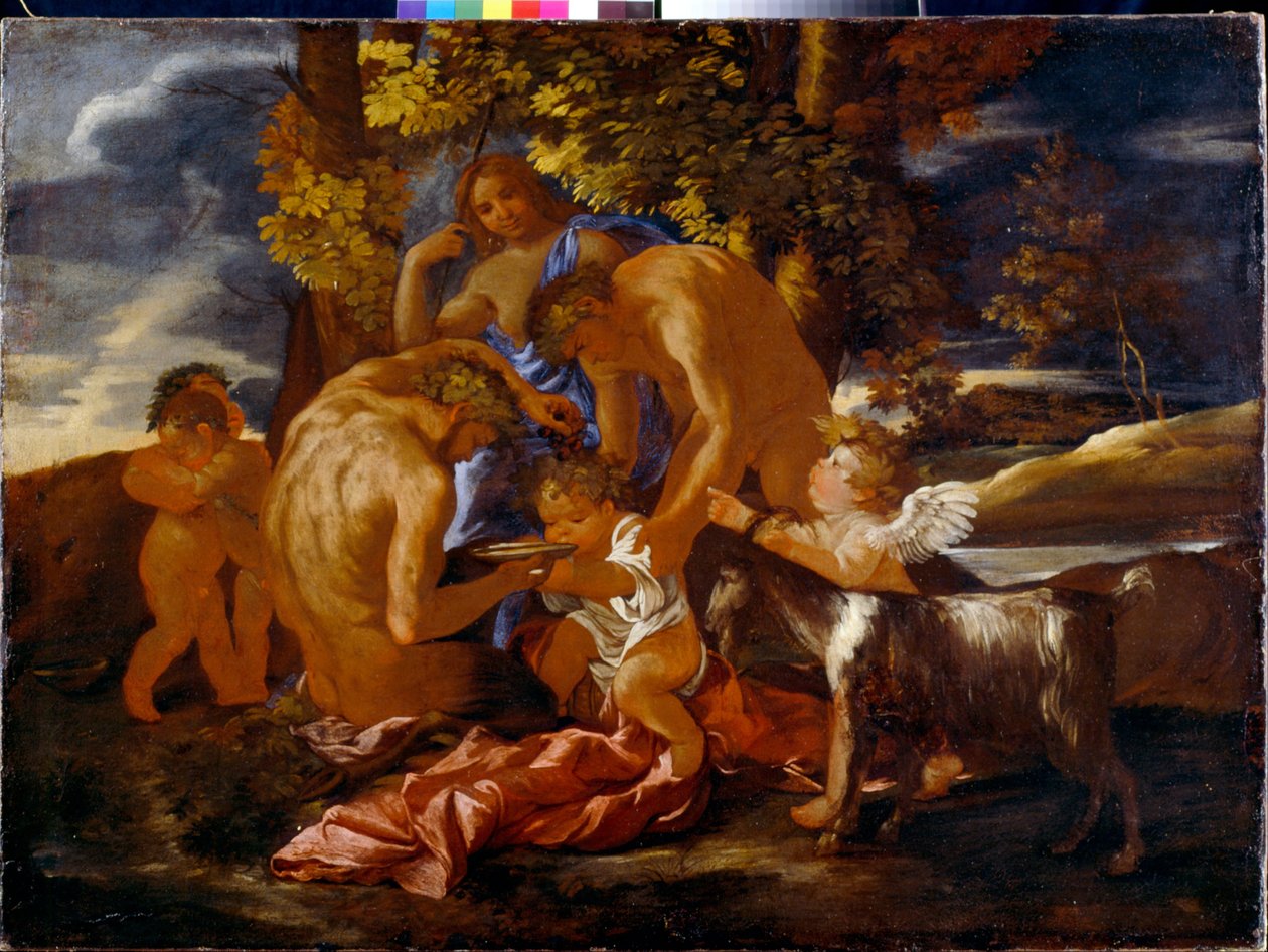 Bacchuksen hoito tekijältä Nicolas Poussin