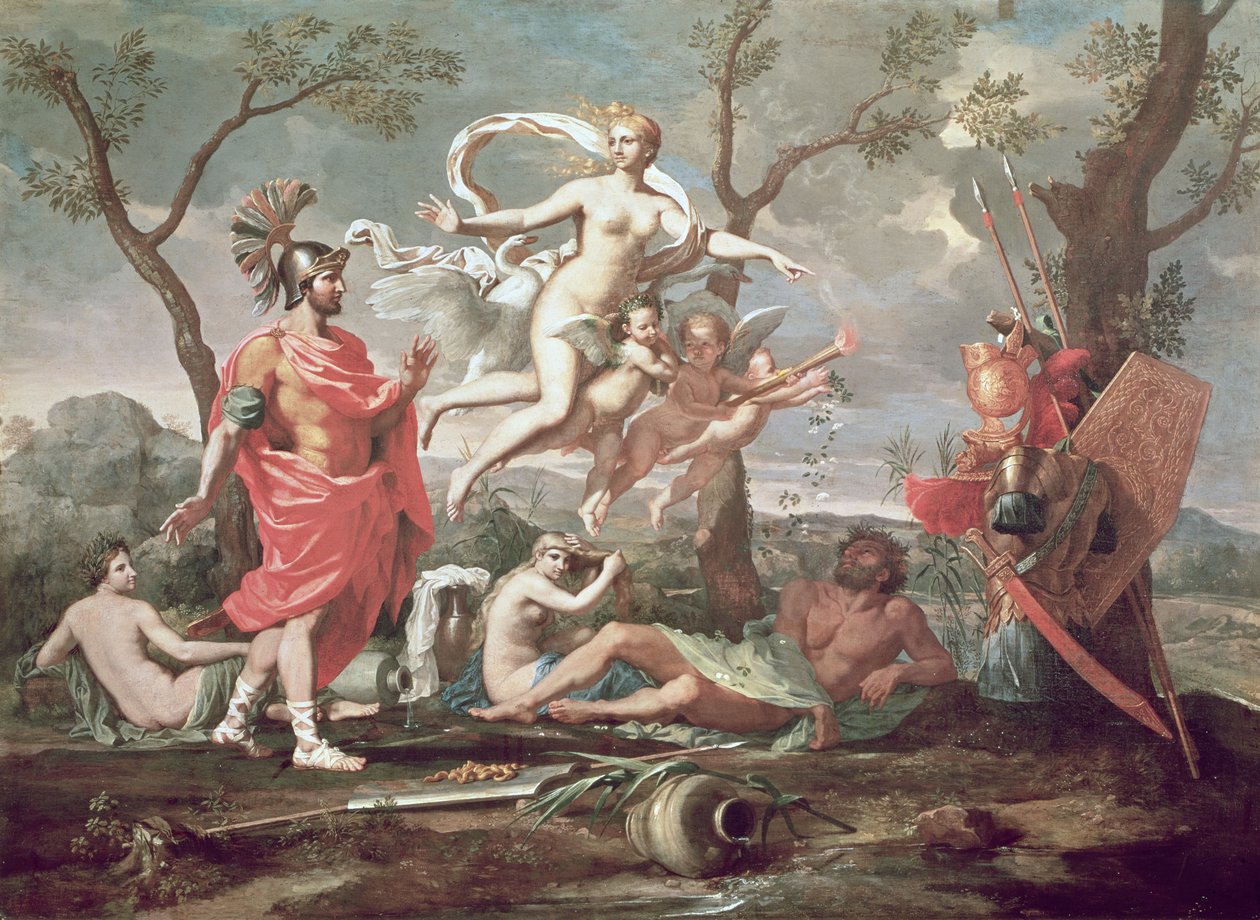 Venus aseistaa Aeneas, 1639 tekijältä Nicolas Poussin