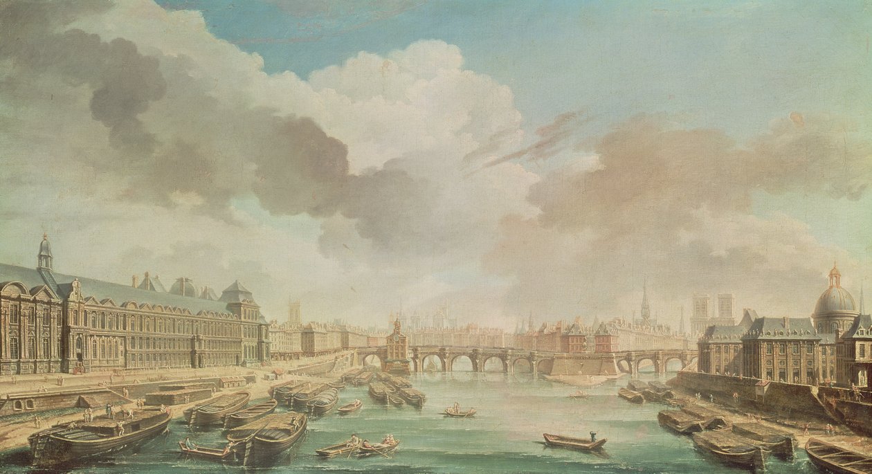 Louvre, Pont Neuf ja College des Quatre Nations, 1755. tekijältä Nicolas Raguenet