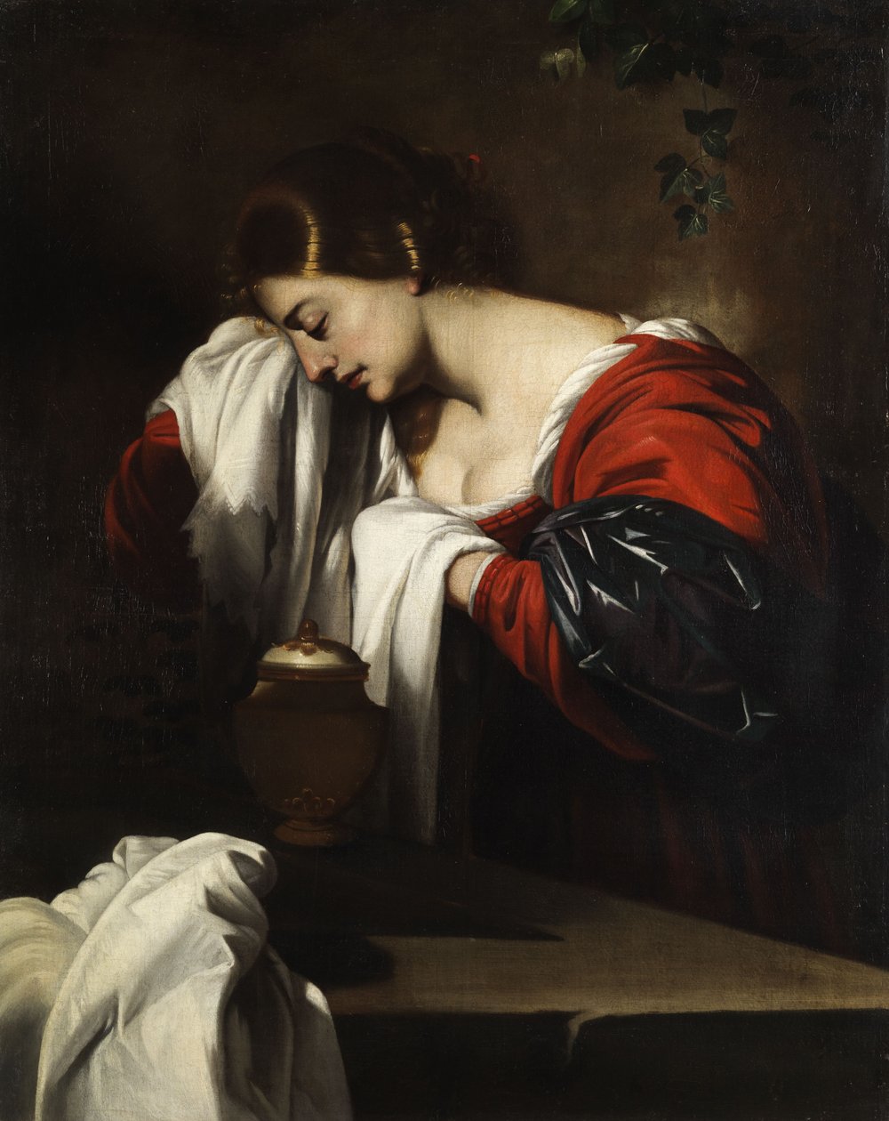 Trauernde hl. Maria Magdalena mit dem Salbgefäß tekijältä Nicolas Regnier