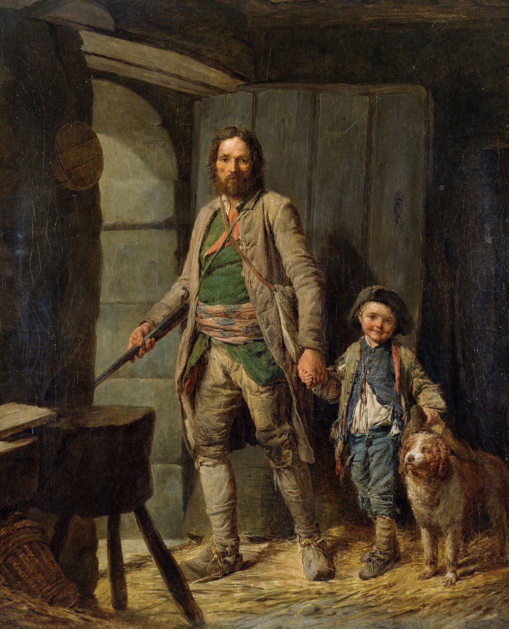 Salametsästäjän lähtö, 1781 tekijältä Nicolas Bernard Lepicie