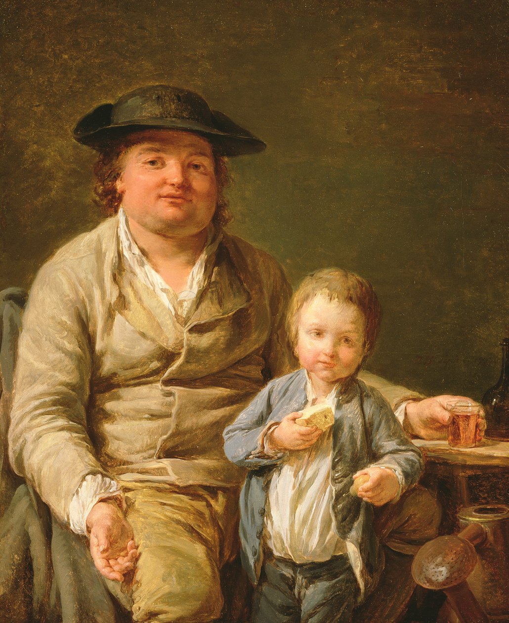Hyväntuulinen puutarhuri, 1777 (öljy kankaalle asetettu taululle) tekijältä Nicolas Bernard Lepicie