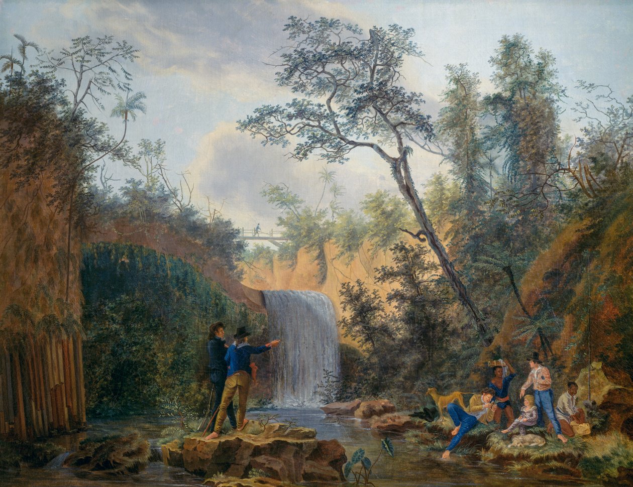 Ranskalainen kasvitieteellinen tutkimusmatka Amerikkaan, öljy kankaalle, kirjoittanut Nicolas-Didier Boguet (1755-1839) tekijältä Nicolas Didier Boguet