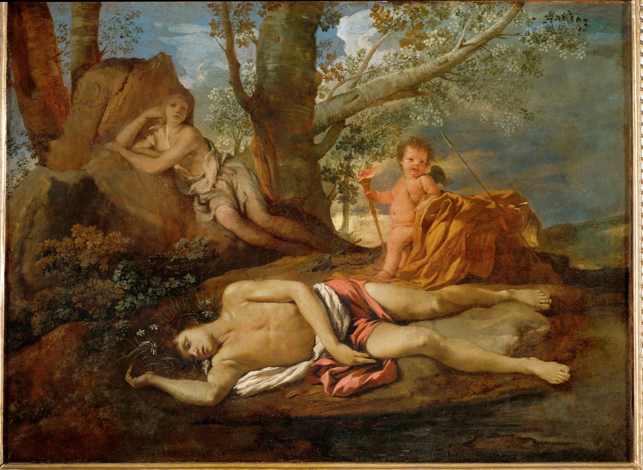 Kaiku ja Narkissos ... tekijältä Nicolas (attr.to) Poussin